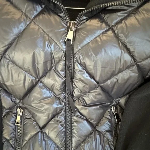 Moncler Women's Mixed Media Zip Cardigan - Size (Small) - Black - Picture 9 of 12